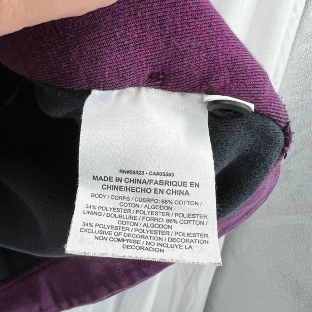 Nike tech purple asymmetrical full zip‎ up sweatshirt hoodie hooded athletic M